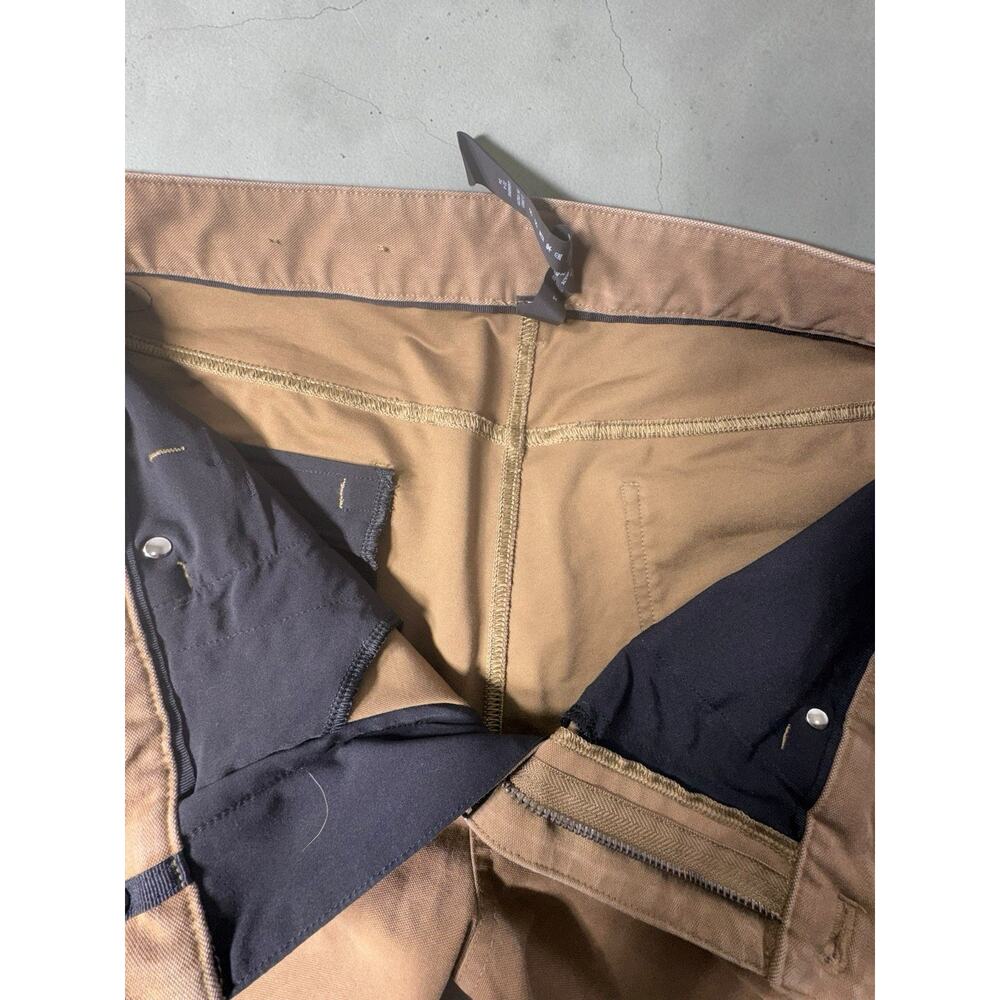 Lululemon ABC Pants Mens 33x30 Slim Fit Khaki Tan Stretch Chino - Picture 6 of 7
